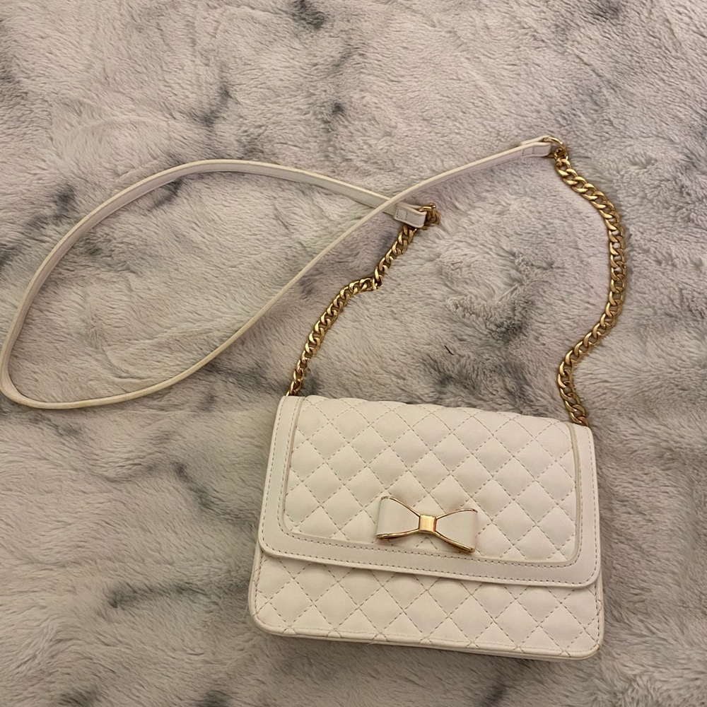 White crossbody purse